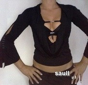 Bluza sexy de club - neagra - pret mic foto