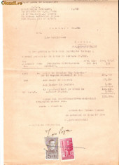 119 Document vechi fiscalizat-4aug1941-Societatea Franco Romana de material de drum de fier, reparatiuni de locomotive CFR,Braila -factura foto