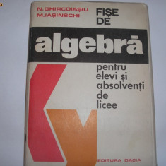 Algebra. Fise de algebra pentru elevi. 1976,8,M8