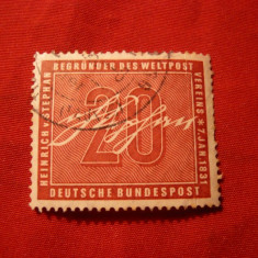 Serie-125 Ani H.von Stephan 1956 RFG ,1val.stamp.