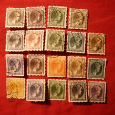 Set serii mici Uzuale Printesa Charlotte 1926 Luxemburg 19val.stamp