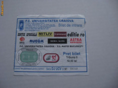 + Bilet tribuna II meci Craiova - Rapid 2010 + foto