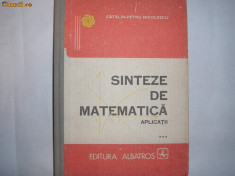 SINTEZE DE MATEMATICA Catalin Petru Nicolescu-VOL 3 ,9 foto