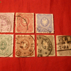 Serie Uzuale Cifra si Stema 1875 Germania 6+1val.stamp.