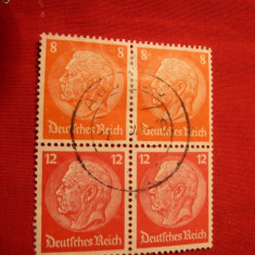 Pereche de Perechi Uzuale Hindemburg 8+12Pf.x2 Germania naz. stamp.