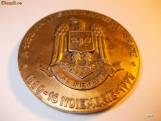 Medalie &amp;quot; 115a Aniversare a Armei Caii Ferate &amp;quot; [ 1880-16XI-1995 ] foto