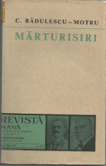 C.Radulescu-Motru / MARTURISIRI foto