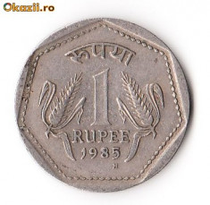 INDIA 1 RUPEE 1985 foto