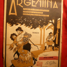 Partitura Veche - Argentina-Tango de Cav.V.Raimondi