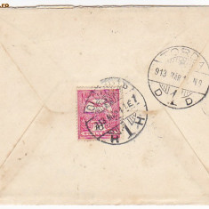 Plic circulat 1913 de la Cluj la Turda
