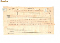 212 Document vechi -1937, Telegrama catre Gheorghe Fidelis(grec?) str.Orientala, Braila -sa contacteze la Telefon Cafe Bursa ,,LAUBMUELLER&amp;quot; foto