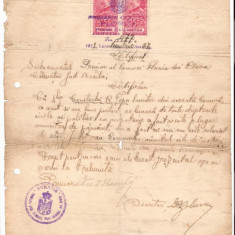 260 Document vechi fiscalizat-1927 -Certificat eliberat de Primar Nae Gheorghe al Comunei Florica, plasa Calmatui jud.Braila, pt.Constantin R.Tapu