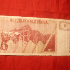 Bancnota 5 Tolari Slovenia