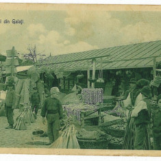 2296 - GALATI, Market, Romania - old postcard - used
