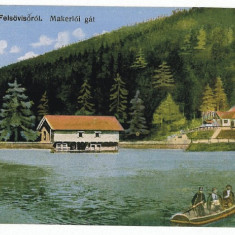 1661 - VISEUL de SUS, Maramures, boat on the lake - old postcard - used - 1926