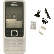 originale! carcase pentru nokia 6300 full - silver foto