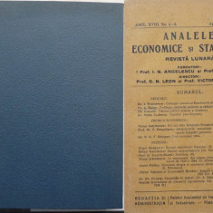 Revista Analele economice si statistice , aprilie - septembrie , 1935