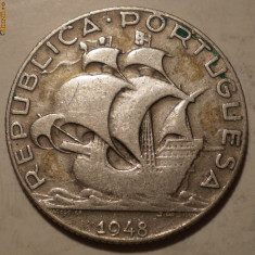 C.136 PORTUGALIA 2,5 ESCUDOS 1948 ARGINT RARA