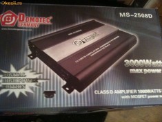 VAND Amplificator Auto monobloc Domotec MS-2508D NOU 3000Wmax+Bass Remote foto