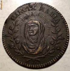 C.165 JETON RELIGIOS SFANTA MARIA BRONZ 1,87g/20mm foto
