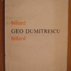 GEO DUMITRESCU - BILIARD - editie bilingva - 1981