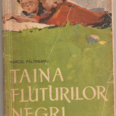 (C759) TAINA FLUTURILOR NEGRI DE MARCEL PALTINEANU, EDITURA TINERETULUI, BUCURESTI, 1962, ILUSTRATII : ADRIANA MIHAILESCU