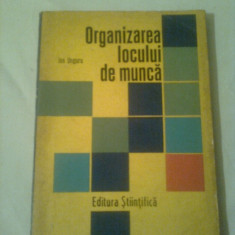 ORGANIZAREA LOCULUI DE MUNCA ~ ION UNGURU