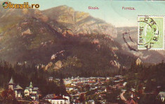 Romania, Sinaia carte postala UPU circulata 1910 TCV: Furnica, panorama foto
