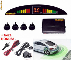 Senzori De Parcare Kit Complet Afisaj Digital Bonus Freza Tuning Auto foto