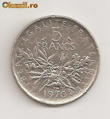 moneda 5 francs 1970 foto