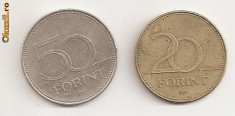 Set 2 monede 20 , 50 forint 1995 foto