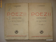 VASILE ALECSANDRI - POEZII 2 volume {1943} foto
