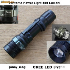 Lanterna Profy Power Light 500W cu Led Cree 100% Lupa si Zoom (Varianta cu 3 Baterii R3) foto