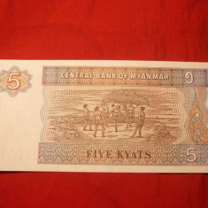 Bancnota 5 Kyat MYANMAR , cal.NC.