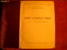 ISTORIA LITERATURII ROMANE - (1958) - sub redactia M.Grosu (curs litografiat) foto