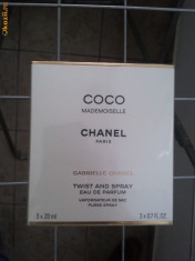 Vand parfum original Chanel Coco Mademoiselle 60ml (3x20ml) Eau de Parfum foto