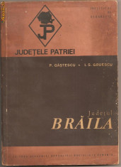 (C825) JUDETUL BRAILA DE P. GASTEANU SI I.S.GRUESCU, EDITURA ACADEMIEI RSR, BUCURESTI, 1973 foto