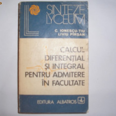 C. Ionescu-Tiu, Calcul diferential si integral pt admitere,16,RF6/3