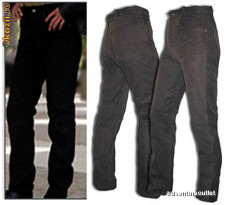 Pantaloni Moto Jeans Piele Chopper &amp;quot;TSCHULL 994BLJ&amp;quot;-Sigilati-XXS/XS-Germania foto