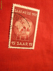 Serie- Targul de la Saarbrucken 1952 ,SAAR ,1val.stamp. foto