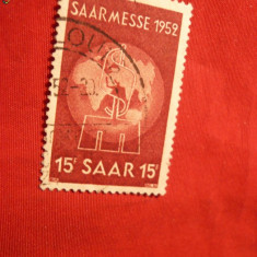 Serie- Targul de la Saarbrucken 1952 ,SAAR ,1val.stamp.