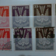 timbre germania reich 1923 mi 263-267 val.97 euro