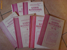 GAZETA MATEMATICA, serii complete 1987, 1988, 1989, 1990 in total 34 de buc foto