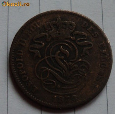 J. 2 centimes 1873 Belgia foto