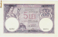 * Bancnota 5 lei 1928 foto