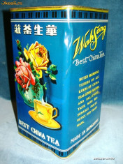 Best China Tea - cutie metalica veche de colectie foto