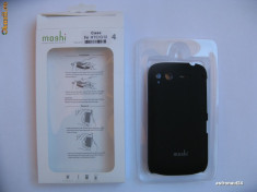 Husa / Huse Protectie ( Hard Case / Carcasa ) Neagra Black Originala Moshi Iglaze HTC G12 foto