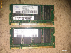 2 placute de 256 mb DDR 1 Nanya de laptop foto