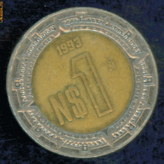 MEXIC MONEDA 1 NUEVO PESO 1993-BIMETAL