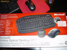 KIT tastatura - mouse optic Microsoft 1000 - tastatura etansa foto